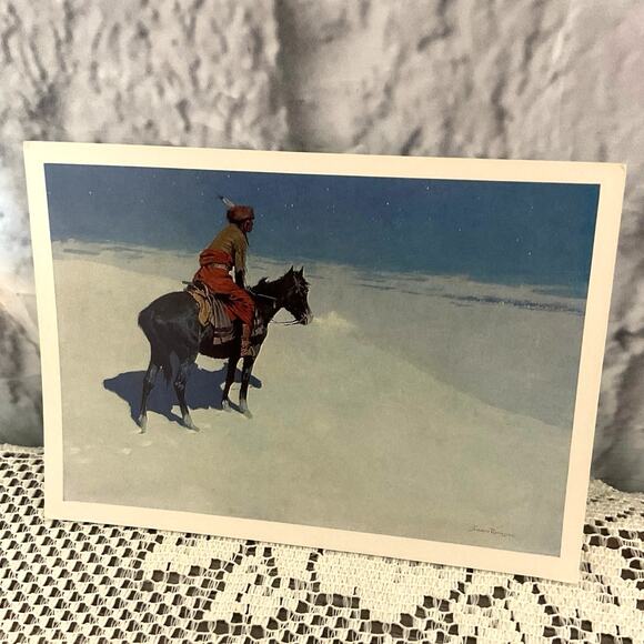 Vintage Frederic Remington The Scout Friends or Enemies - Picture 2 of 5